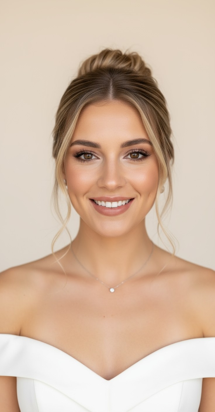 After Bridal Messy Bun